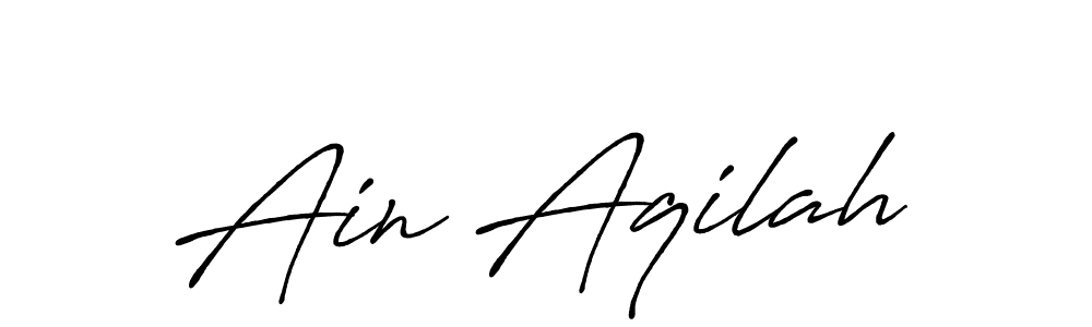 Use a signature maker to create a handwritten signature online. With this signature software, you can design (Antro_Vectra_Bolder) your own signature for name Ain Aqilah. Ain Aqilah signature style 7 images and pictures png