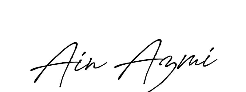 Similarly Antro_Vectra_Bolder is the best handwritten signature design. Signature creator online .You can use it as an online autograph creator for name Ain Azmi. Ain Azmi signature style 7 images and pictures png