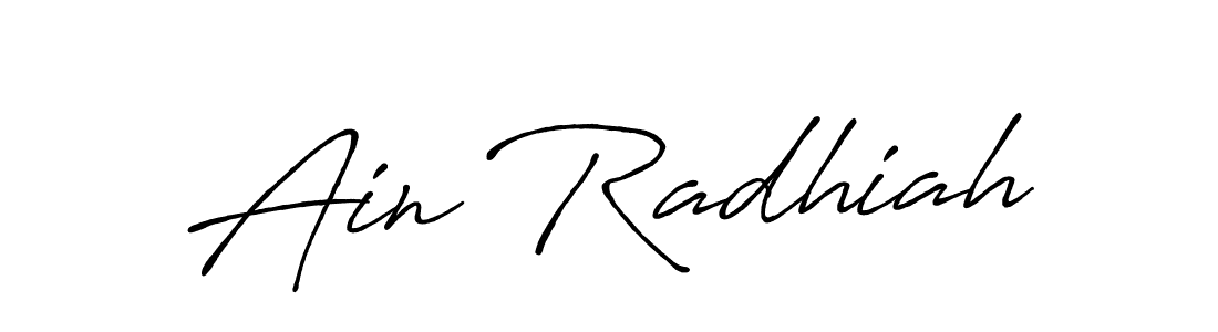 How to make Ain Radhiah signature? Antro_Vectra_Bolder is a professional autograph style. Create handwritten signature for Ain Radhiah name. Ain Radhiah signature style 7 images and pictures png