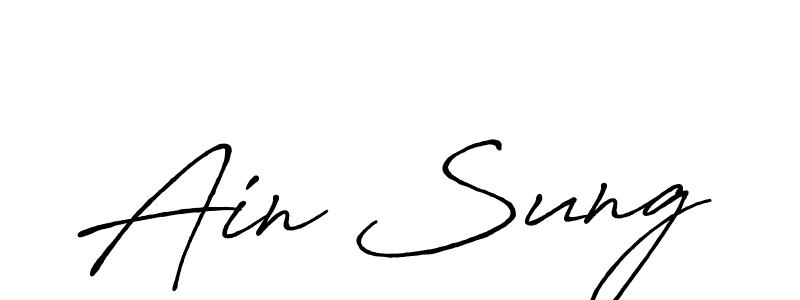 How to make Ain Sung signature? Antro_Vectra_Bolder is a professional autograph style. Create handwritten signature for Ain Sung name. Ain Sung signature style 7 images and pictures png