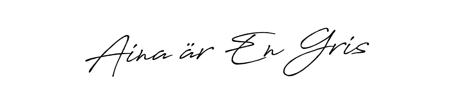 Also You can easily find your signature by using the search form. We will create Aina är En Gris name handwritten signature images for you free of cost using Antro_Vectra_Bolder sign style. Aina är En Gris signature style 7 images and pictures png