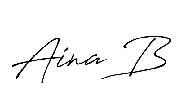 Make a beautiful signature design for name Aina B. With this signature (Antro_Vectra_Bolder) style, you can create a handwritten signature for free. Aina B signature style 7 images and pictures png