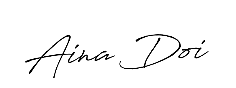 You should practise on your own different ways (Antro_Vectra_Bolder) to write your name (Aina Doi) in signature. don't let someone else do it for you. Aina Doi signature style 7 images and pictures png