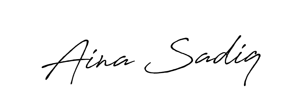 Create a beautiful signature design for name Aina Sadiq. With this signature (Antro_Vectra_Bolder) fonts, you can make a handwritten signature for free. Aina Sadiq signature style 7 images and pictures png