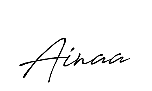 if you are searching for the best signature style for your name Ainaa. so please give up your signature search. here we have designed multiple signature styles  using Antro_Vectra_Bolder. Ainaa signature style 7 images and pictures png