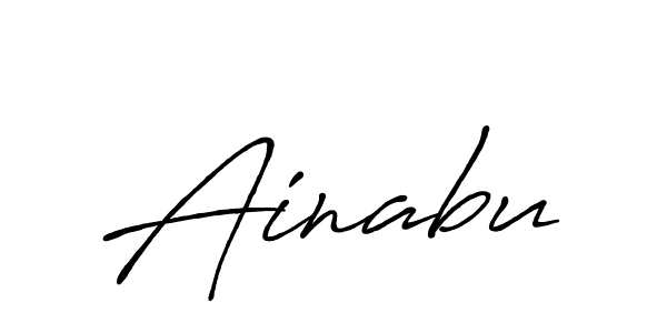 How to make Ainabu signature? Antro_Vectra_Bolder is a professional autograph style. Create handwritten signature for Ainabu name. Ainabu signature style 7 images and pictures png