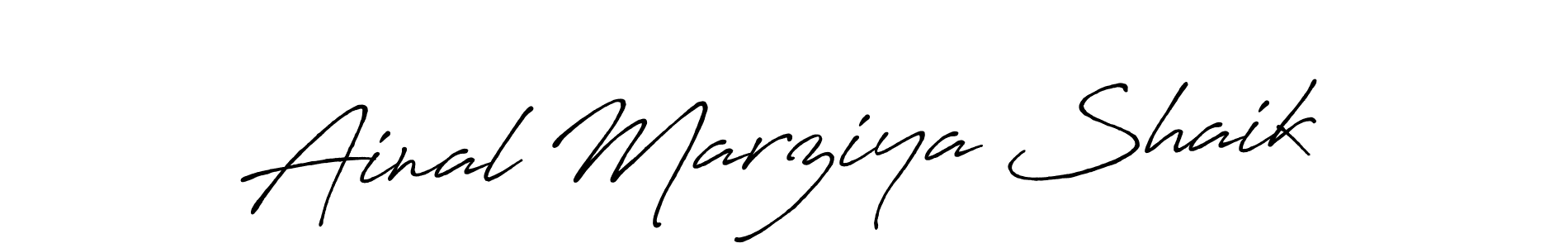 You should practise on your own different ways (Antro_Vectra_Bolder) to write your name (Ainal Marziya Shaik) in signature. don't let someone else do it for you. Ainal Marziya Shaik signature style 7 images and pictures png