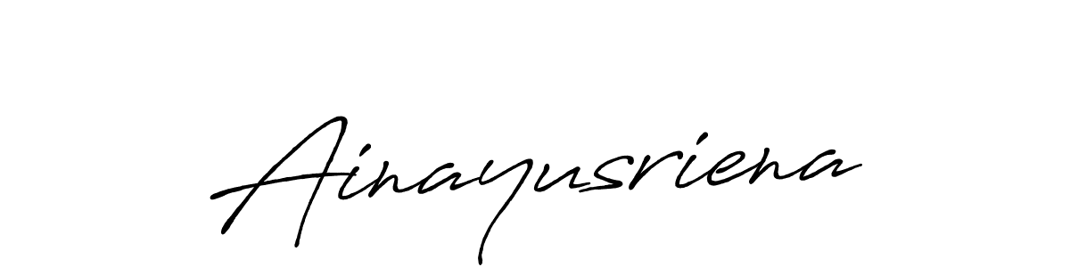 Antro_Vectra_Bolder is a professional signature style that is perfect for those who want to add a touch of class to their signature. It is also a great choice for those who want to make their signature more unique. Get Ainayusriena name to fancy signature for free. Ainayusriena signature style 7 images and pictures png