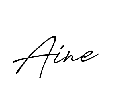Design your own signature with our free online signature maker. With this signature software, you can create a handwritten (Antro_Vectra_Bolder) signature for name Aine. Aine signature style 7 images and pictures png