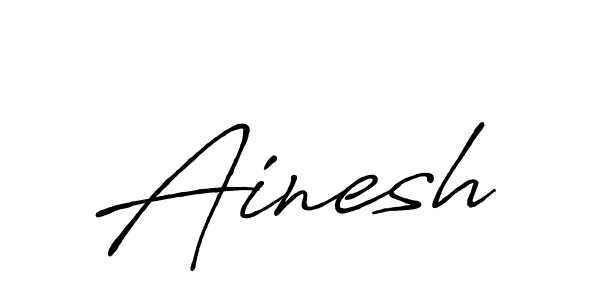 Once you've used our free online signature maker to create your best signature Antro_Vectra_Bolder style, it's time to enjoy all of the benefits that Ainesh name signing documents. Ainesh signature style 7 images and pictures png
