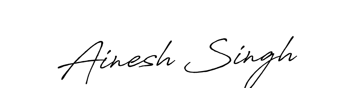 Design your own signature with our free online signature maker. With this signature software, you can create a handwritten (Antro_Vectra_Bolder) signature for name Ainesh Singh. Ainesh Singh signature style 7 images and pictures png