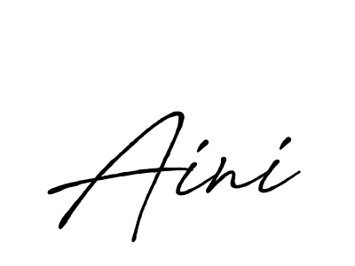 You should practise on your own different ways (Antro_Vectra_Bolder) to write your name (Aini) in signature. don't let someone else do it for you. Aini signature style 7 images and pictures png