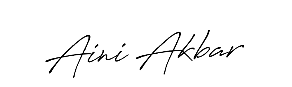 How to make Aini Akbar signature? Antro_Vectra_Bolder is a professional autograph style. Create handwritten signature for Aini Akbar name. Aini Akbar signature style 7 images and pictures png