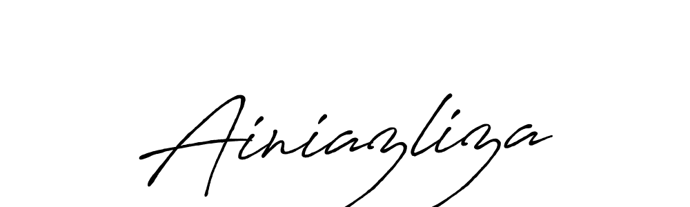 Create a beautiful signature design for name Ainiazliza. With this signature (Antro_Vectra_Bolder) fonts, you can make a handwritten signature for free. Ainiazliza signature style 7 images and pictures png