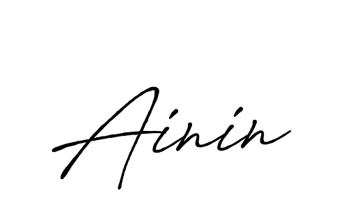 Create a beautiful signature design for name Ainin. With this signature (Antro_Vectra_Bolder) fonts, you can make a handwritten signature for free. Ainin signature style 7 images and pictures png