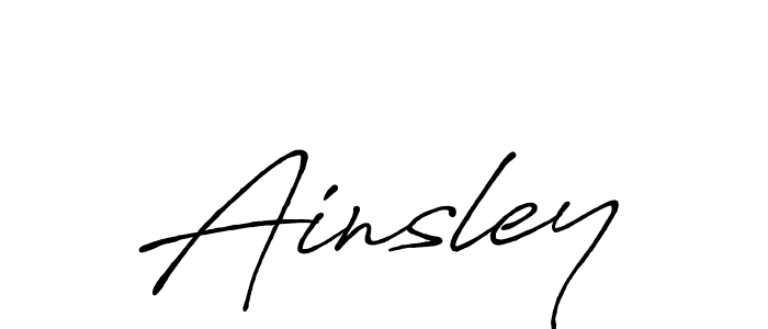 How to make Ainsley signature? Antro_Vectra_Bolder is a professional autograph style. Create handwritten signature for Ainsley name. Ainsley signature style 7 images and pictures png