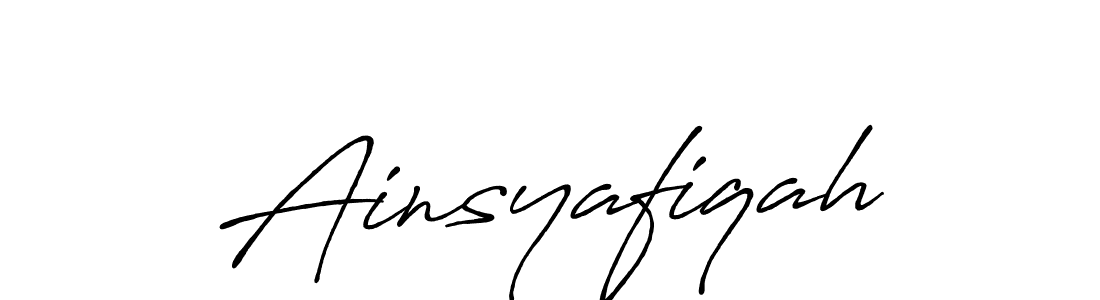 Also we have Ainsyafiqah name is the best signature style. Create professional handwritten signature collection using Antro_Vectra_Bolder autograph style. Ainsyafiqah signature style 7 images and pictures png