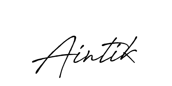 Design your own signature with our free online signature maker. With this signature software, you can create a handwritten (Antro_Vectra_Bolder) signature for name Aintik. Aintik signature style 7 images and pictures png