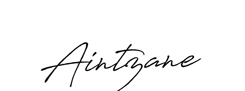 How to make Aintzane signature? Antro_Vectra_Bolder is a professional autograph style. Create handwritten signature for Aintzane name. Aintzane signature style 7 images and pictures png