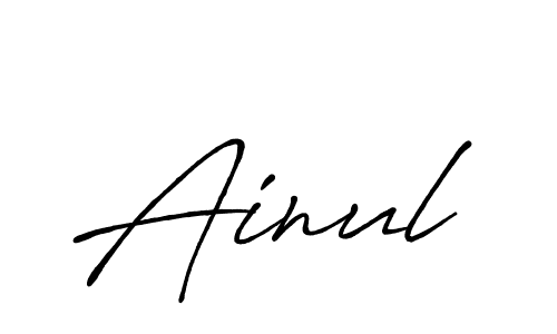 Make a beautiful signature design for name Ainul. Use this online signature maker to create a handwritten signature for free. Ainul signature style 7 images and pictures png