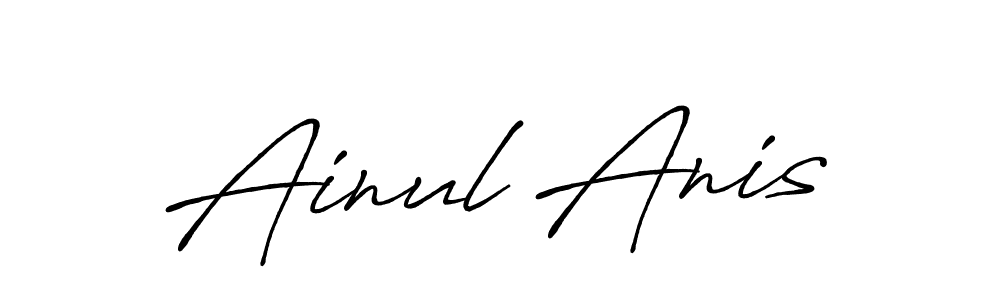 Use a signature maker to create a handwritten signature online. With this signature software, you can design (Antro_Vectra_Bolder) your own signature for name Ainul Anis. Ainul Anis signature style 7 images and pictures png