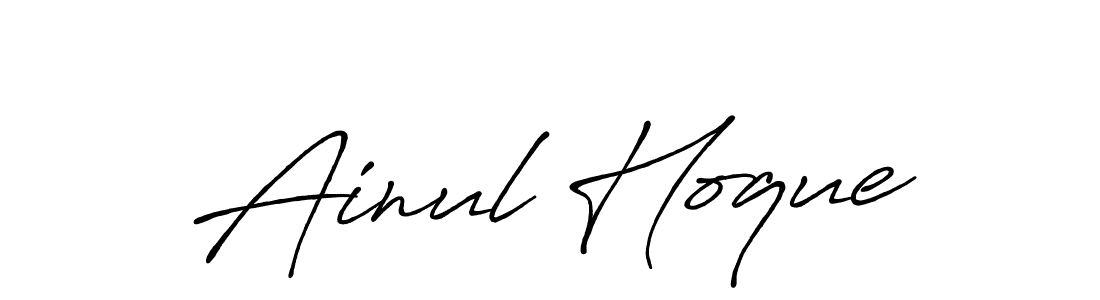 How to make Ainul Hoque signature? Antro_Vectra_Bolder is a professional autograph style. Create handwritten signature for Ainul Hoque name. Ainul Hoque signature style 7 images and pictures png