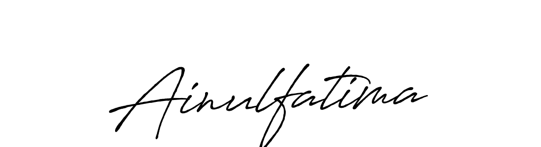 Create a beautiful signature design for name Ainulfatima. With this signature (Antro_Vectra_Bolder) fonts, you can make a handwritten signature for free. Ainulfatima signature style 7 images and pictures png