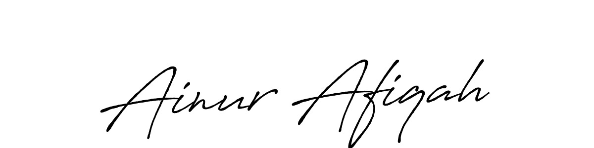 Antro_Vectra_Bolder is a professional signature style that is perfect for those who want to add a touch of class to their signature. It is also a great choice for those who want to make their signature more unique. Get Ainur Afiqah name to fancy signature for free. Ainur Afiqah signature style 7 images and pictures png