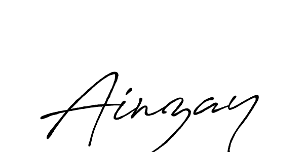 Once you've used our free online signature maker to create your best signature Antro_Vectra_Bolder style, it's time to enjoy all of the benefits that Ainzay name signing documents. Ainzay signature style 7 images and pictures png