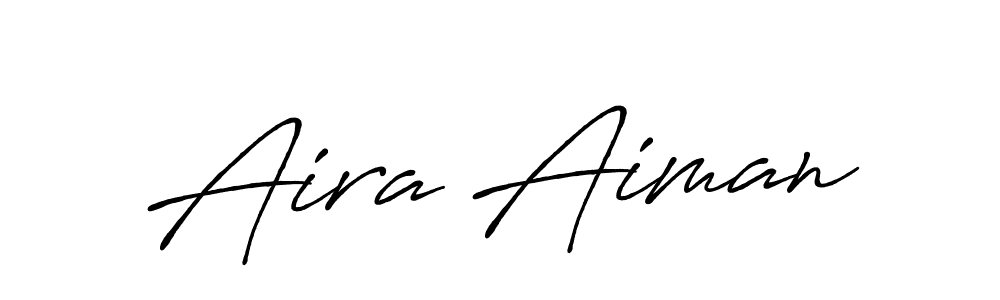 Antro_Vectra_Bolder is a professional signature style that is perfect for those who want to add a touch of class to their signature. It is also a great choice for those who want to make their signature more unique. Get Aira Aiman name to fancy signature for free. Aira Aiman signature style 7 images and pictures png