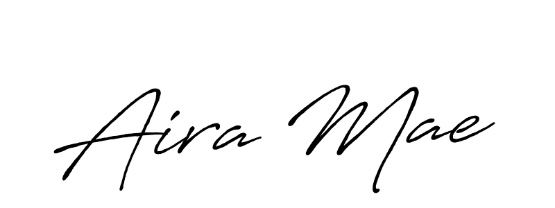 Use a signature maker to create a handwritten signature online. With this signature software, you can design (Antro_Vectra_Bolder) your own signature for name Aira Mae. Aira Mae signature style 7 images and pictures png