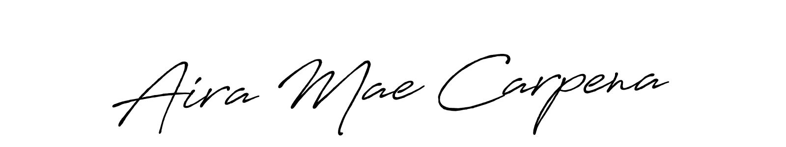 Design your own signature with our free online signature maker. With this signature software, you can create a handwritten (Antro_Vectra_Bolder) signature for name Aira Mae Carpena. Aira Mae Carpena signature style 7 images and pictures png
