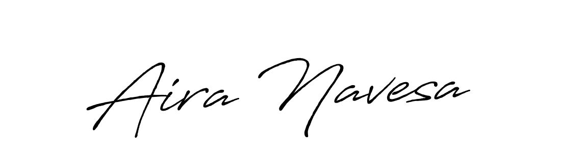 Use a signature maker to create a handwritten signature online. With this signature software, you can design (Antro_Vectra_Bolder) your own signature for name Aira Navesa. Aira Navesa signature style 7 images and pictures png