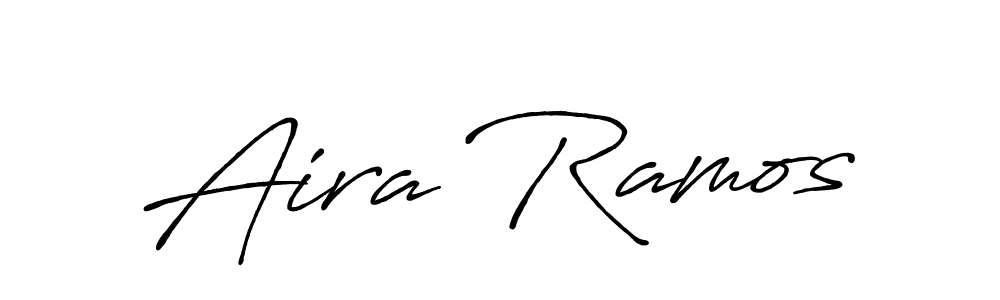 You should practise on your own different ways (Antro_Vectra_Bolder) to write your name (Aira Ramos) in signature. don't let someone else do it for you. Aira Ramos signature style 7 images and pictures png