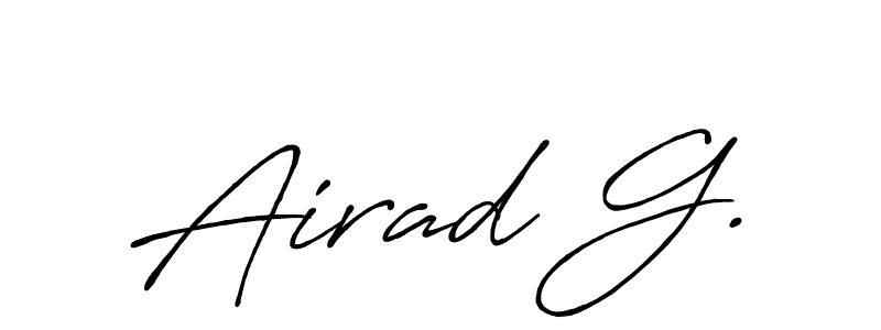 Create a beautiful signature design for name Airad G.. With this signature (Antro_Vectra_Bolder) fonts, you can make a handwritten signature for free. Airad G. signature style 7 images and pictures png