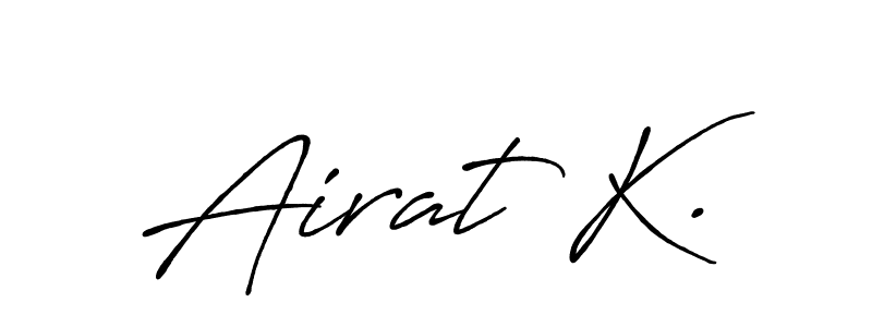 Design your own signature with our free online signature maker. With this signature software, you can create a handwritten (Antro_Vectra_Bolder) signature for name Airat K.. Airat K. signature style 7 images and pictures png