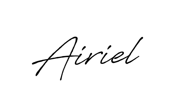 Similarly Antro_Vectra_Bolder is the best handwritten signature design. Signature creator online .You can use it as an online autograph creator for name Airiel. Airiel signature style 7 images and pictures png