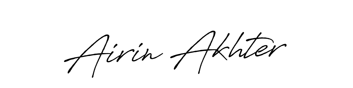 How to make Airin Akhter name signature. Use Antro_Vectra_Bolder style for creating short signs online. This is the latest handwritten sign. Airin Akhter signature style 7 images and pictures png