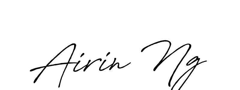 Create a beautiful signature design for name Airin Ng. With this signature (Antro_Vectra_Bolder) fonts, you can make a handwritten signature for free. Airin Ng signature style 7 images and pictures png