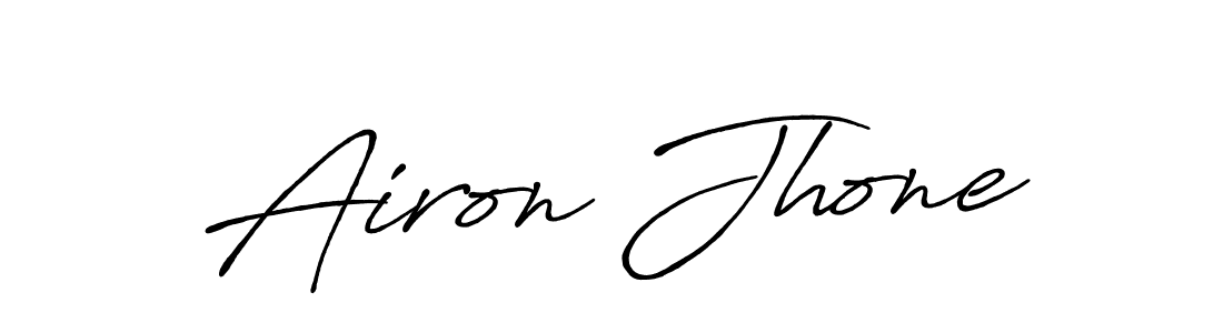 It looks lik you need a new signature style for name Airon Jhone. Design unique handwritten (Antro_Vectra_Bolder) signature with our free signature maker in just a few clicks. Airon Jhone signature style 7 images and pictures png