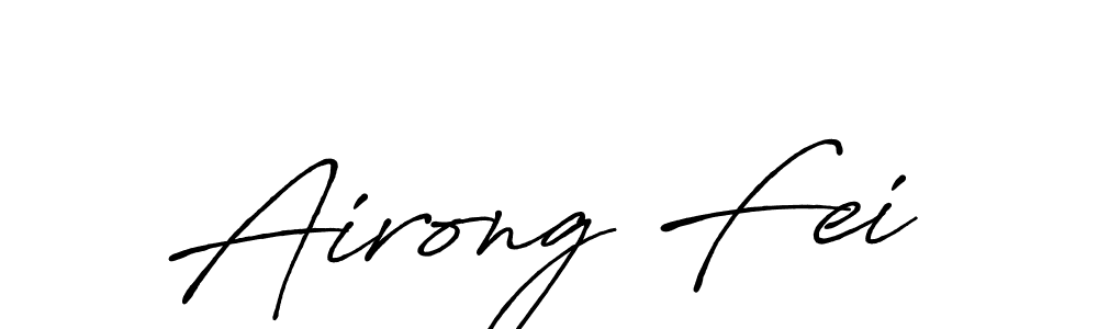 Use a signature maker to create a handwritten signature online. With this signature software, you can design (Antro_Vectra_Bolder) your own signature for name Airong Fei. Airong Fei signature style 7 images and pictures png