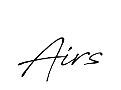The best way (Antro_Vectra_Bolder) to make a short signature is to pick only two or three words in your name. The name Airs include a total of six letters. For converting this name. Airs signature style 7 images and pictures png