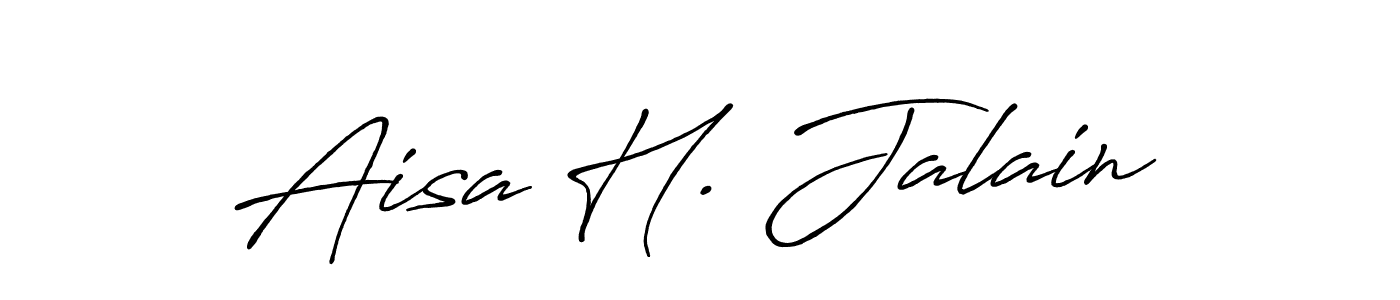 Similarly Antro_Vectra_Bolder is the best handwritten signature design. Signature creator online .You can use it as an online autograph creator for name Aisa H. Jalain. Aisa H. Jalain signature style 7 images and pictures png