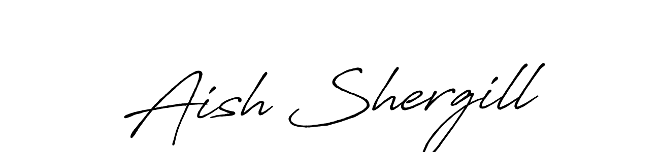 Use a signature maker to create a handwritten signature online. With this signature software, you can design (Antro_Vectra_Bolder) your own signature for name Aish Shergill. Aish Shergill signature style 7 images and pictures png