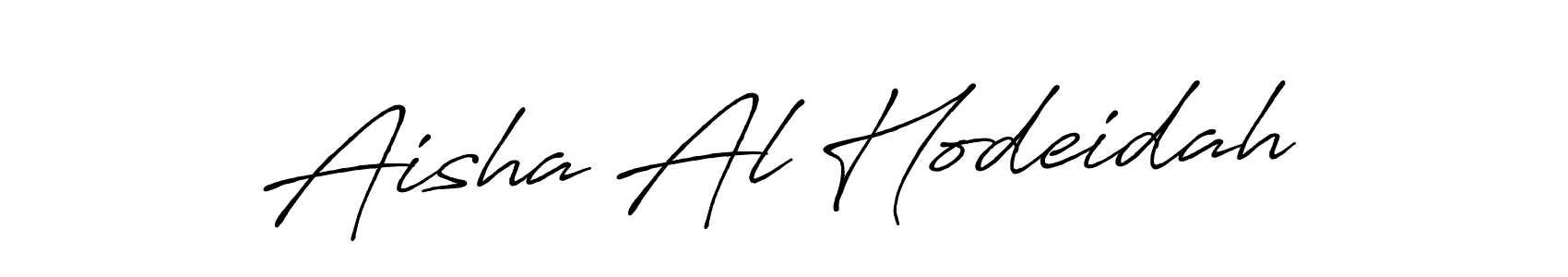 Make a beautiful signature design for name Aisha Al Hodeidah. With this signature (Antro_Vectra_Bolder) style, you can create a handwritten signature for free. Aisha Al Hodeidah signature style 7 images and pictures png