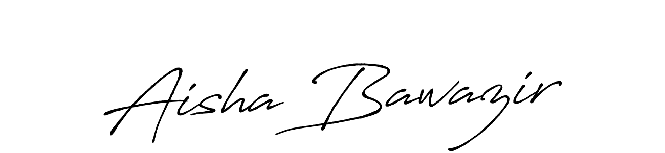 How to make Aisha Bawazir name signature. Use Antro_Vectra_Bolder style for creating short signs online. This is the latest handwritten sign. Aisha Bawazir signature style 7 images and pictures png