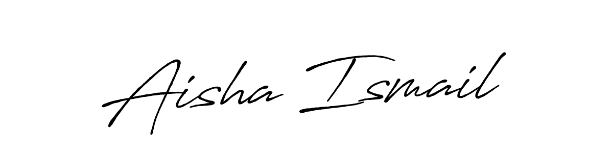 Antro_Vectra_Bolder is a professional signature style that is perfect for those who want to add a touch of class to their signature. It is also a great choice for those who want to make their signature more unique. Get Aisha Ismail name to fancy signature for free. Aisha Ismail signature style 7 images and pictures png