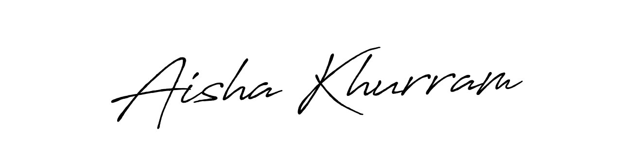 Aisha Khurram stylish signature style. Best Handwritten Sign (Antro_Vectra_Bolder) for my name. Handwritten Signature Collection Ideas for my name Aisha Khurram. Aisha Khurram signature style 7 images and pictures png
