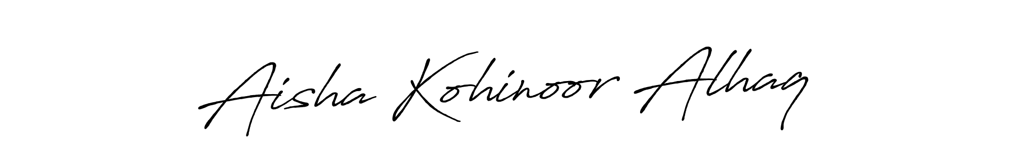 How to Draw Aisha Kohinoor Alhaq signature style? Antro_Vectra_Bolder is a latest design signature styles for name Aisha Kohinoor Alhaq. Aisha Kohinoor Alhaq signature style 7 images and pictures png