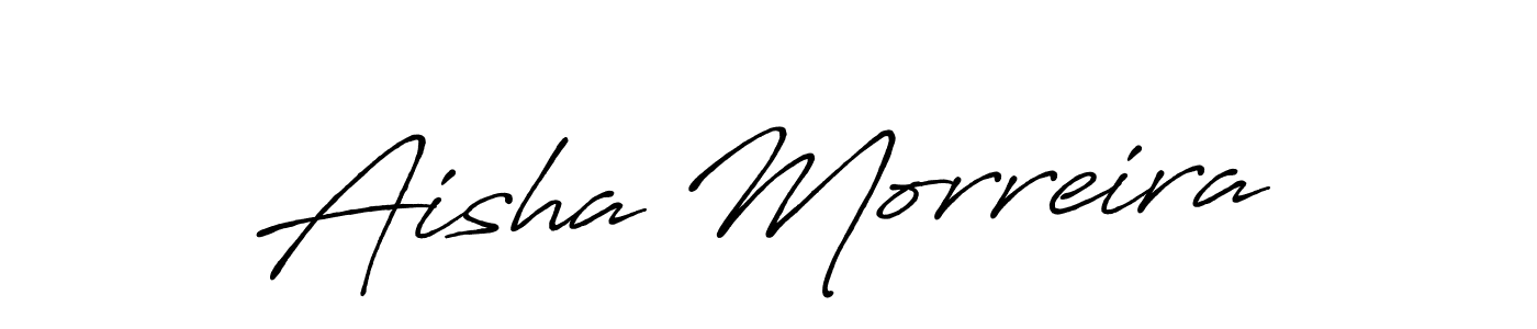 Create a beautiful signature design for name Aisha Morreira. With this signature (Antro_Vectra_Bolder) fonts, you can make a handwritten signature for free. Aisha Morreira signature style 7 images and pictures png